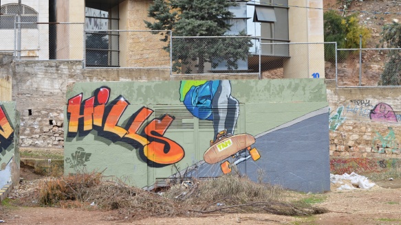 street art of a skate boarder