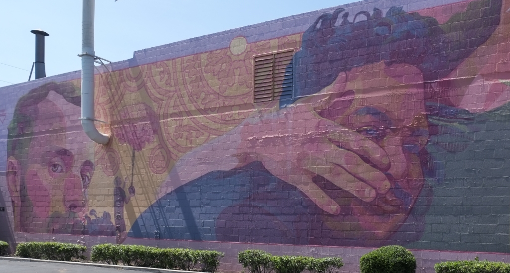 part of a mural in st petersburg painted during shine festival in 2021